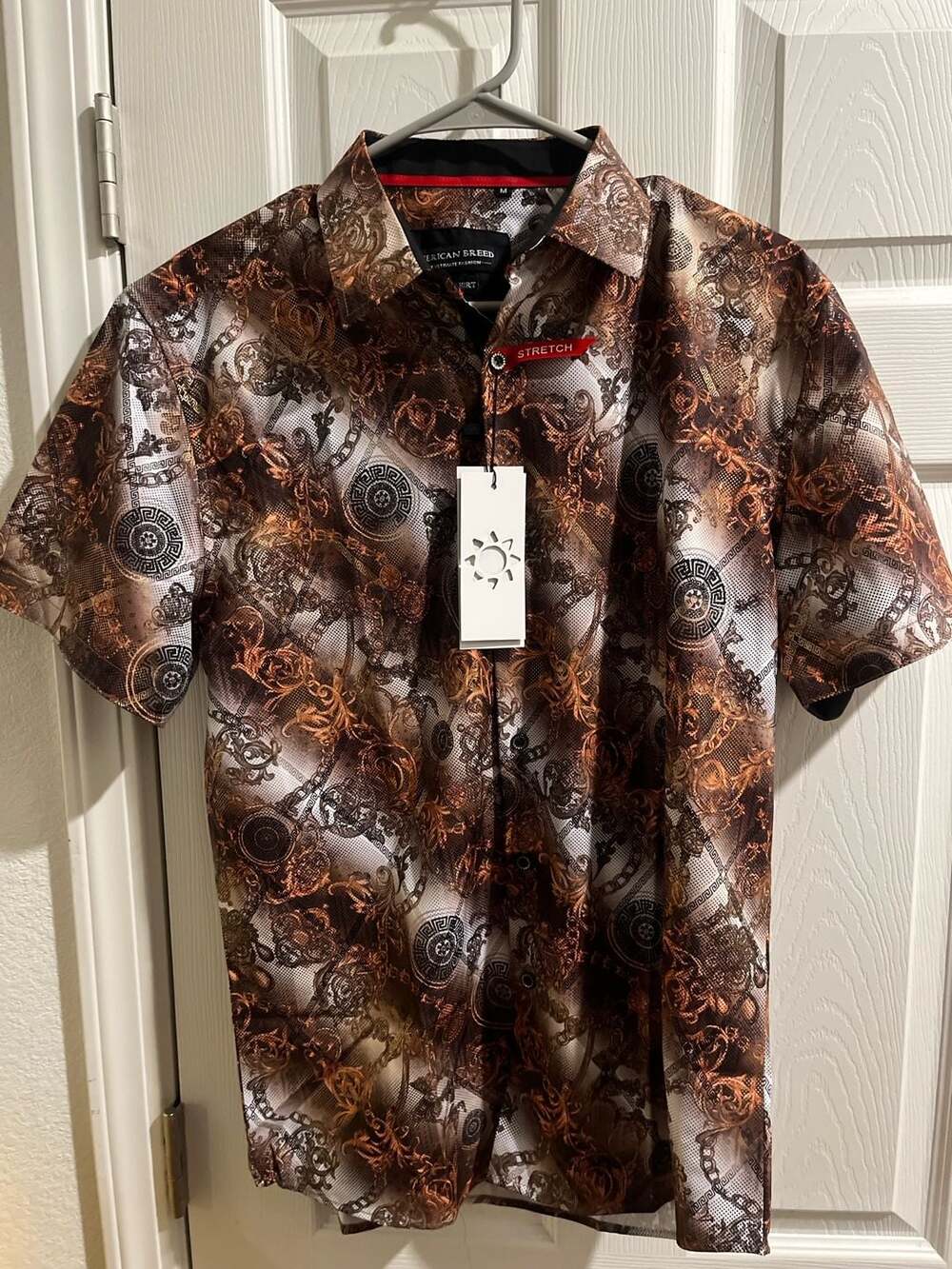 American Breed Men's Short Sleeve Smart Shirt Size M